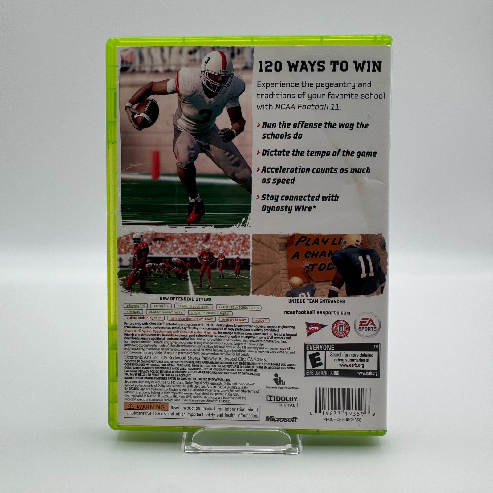 NCAA Football 11 Xbox 360 Tested Clean Ship Next Day