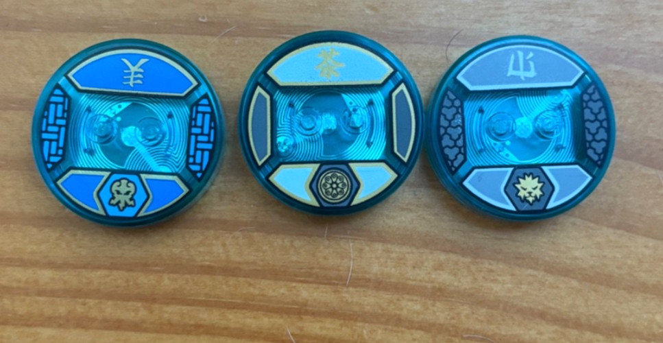 LEGO Dimensions Jay Zane Sensei Wu Tag disk Base Only Ninjago 71215 lot of 3