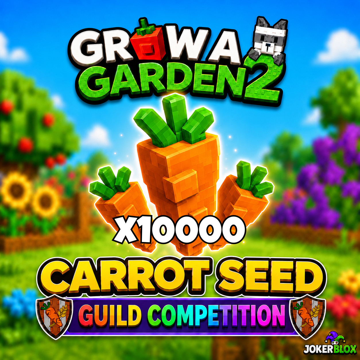 🪴Grow a Garden 2 | x10000 Carrot Seed Guild Competition | GAG2 Fast & Cheap