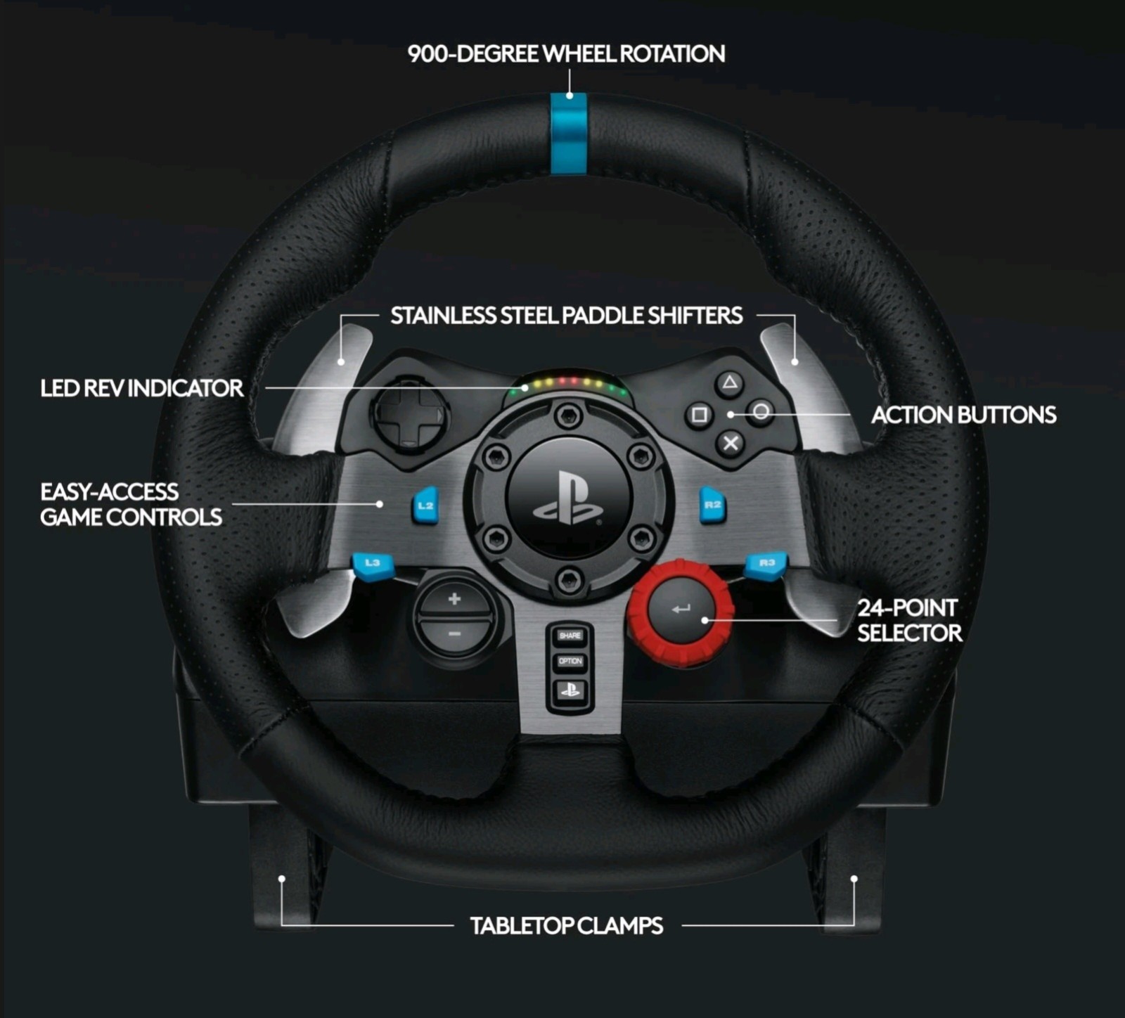 Logitech G29 Driving Force Race Wheel + Pedal Bundle For PS5, 4, 3, Mac, & PC