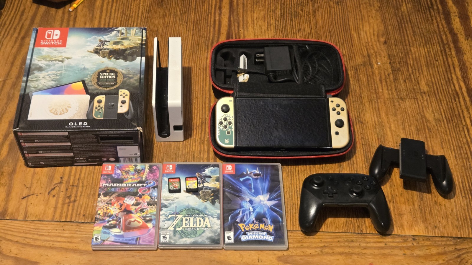 Nintendo Switch OLED Zelda Special Edition 128GB Bundle Box Games 256gb SD