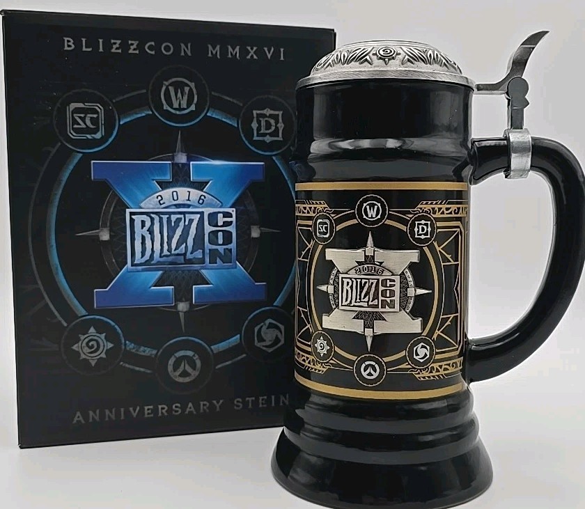 Blizzard Entertainment – Blizzcon 2016 – 10th Anniversary Collectible Stein New