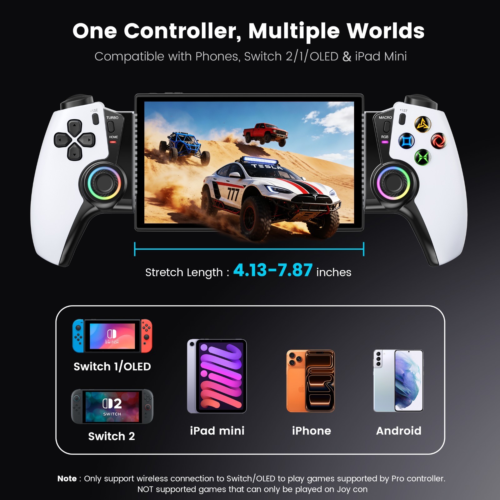 Mobile Gaming Controller for PS Remote Play/iOS,Wireless Phone Game Controller