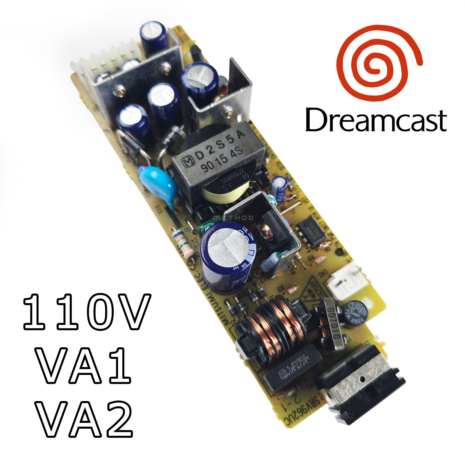Sega Dreamcast RECAPPED Power Supply Unit VA1 VA2 PSU PCB 110V Board Replacement