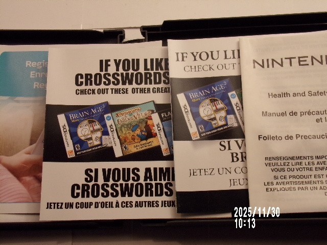 Crosswords DS (Nintendo DS) Case ONLY / No Game / Authentic USA Version No Game