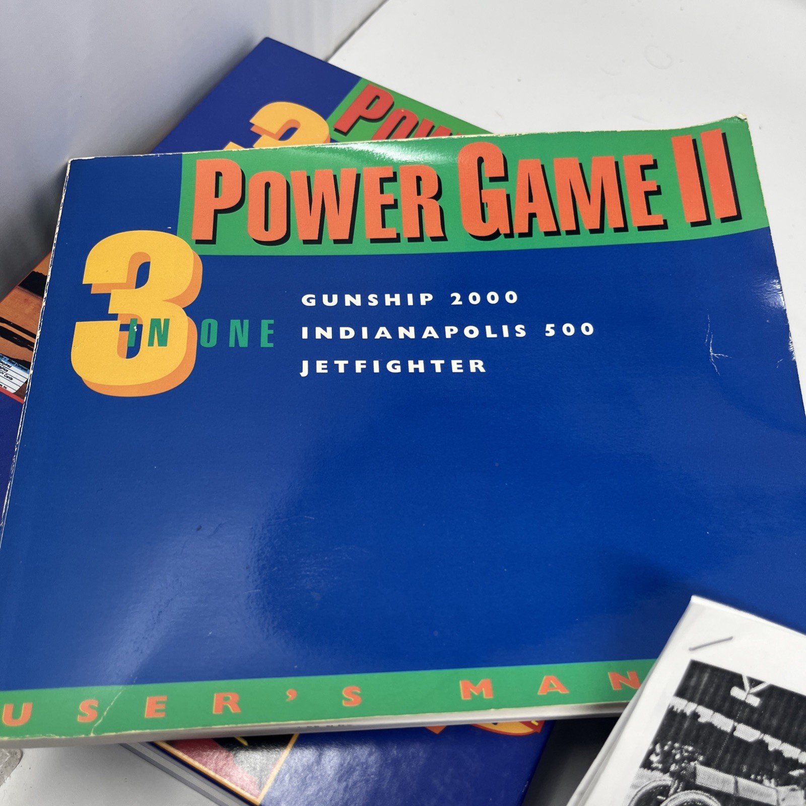 Power Game II Jetfighter Gunship 2000 Indianapolis 500 Big Box Vintage PC 3.5