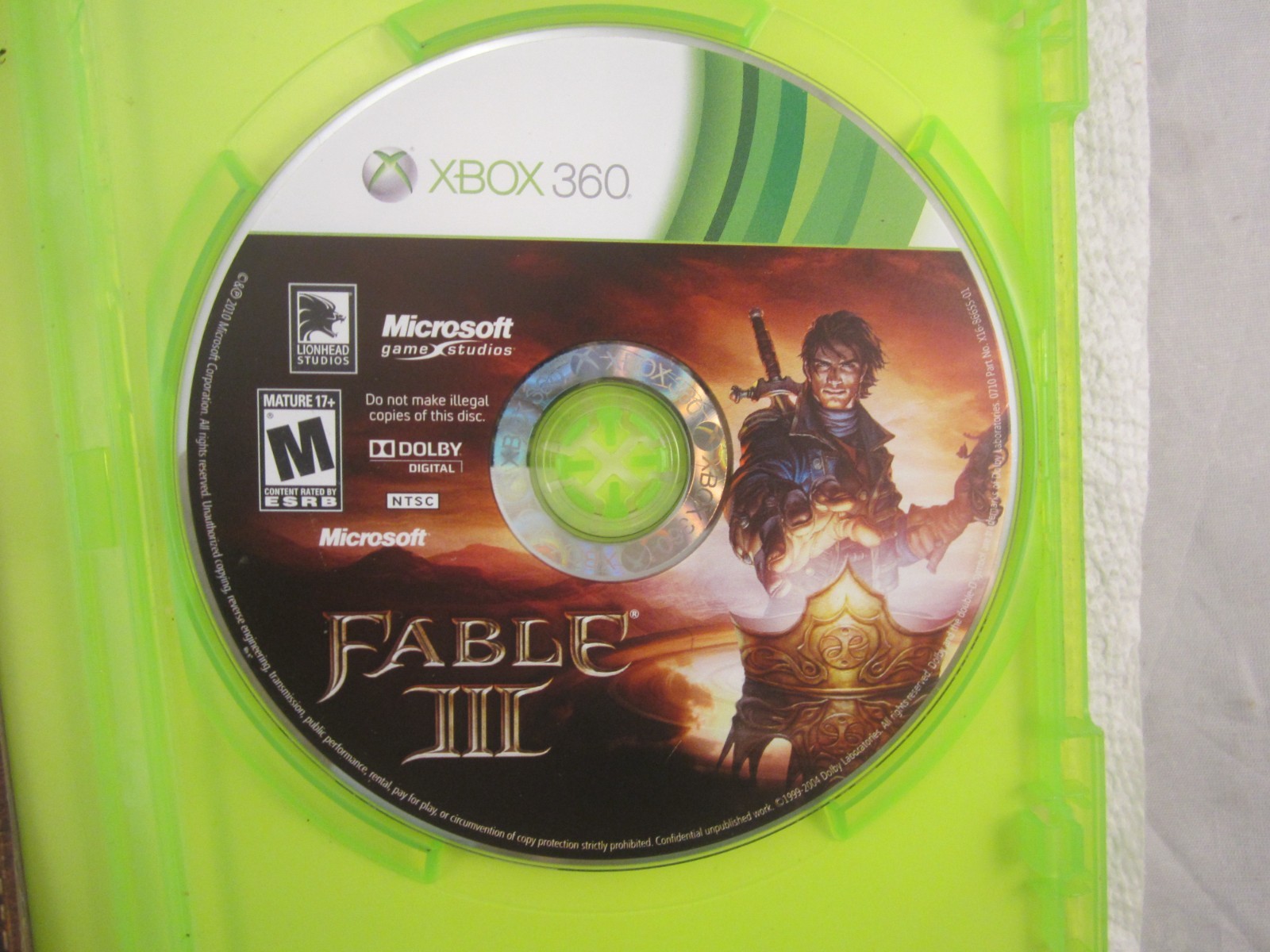 Fable III Microsoft Xbox 360 Fantasy Action Role Playing RPG CIB, resurfaced