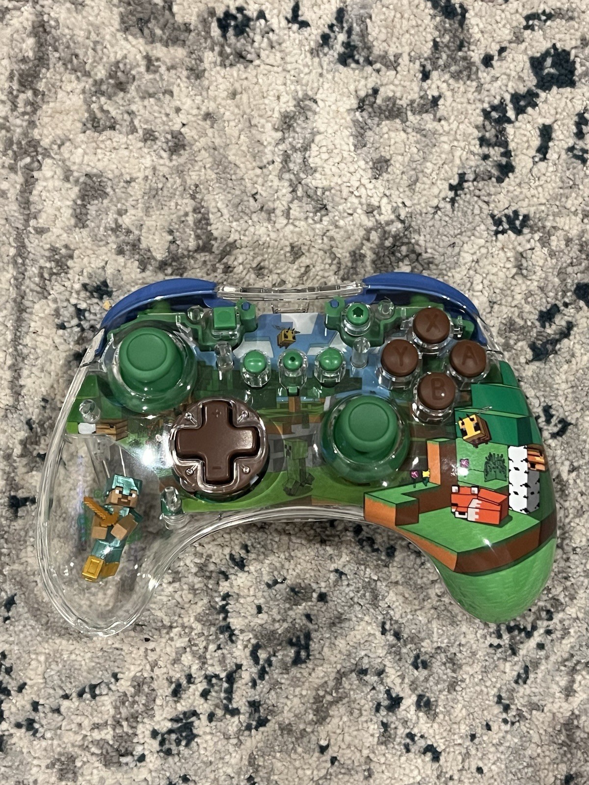 PDP REALMz Wireless Nintendo Switch Pro Controller Minecraft Steve Forest Biome