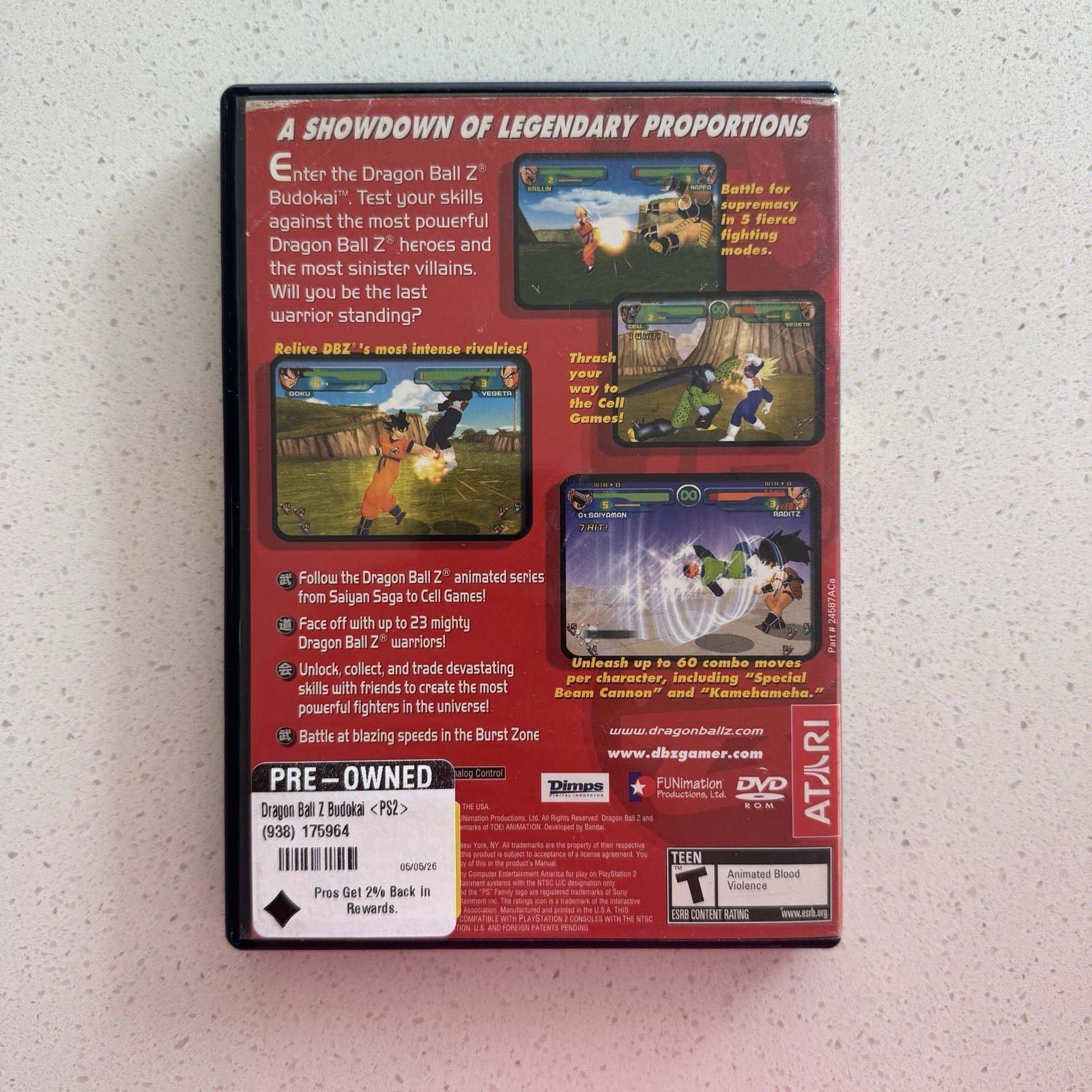 Dragon Ball Z: Budokai (Sony PlayStation 2, 2002) PS2 Complete GREAT Tested!