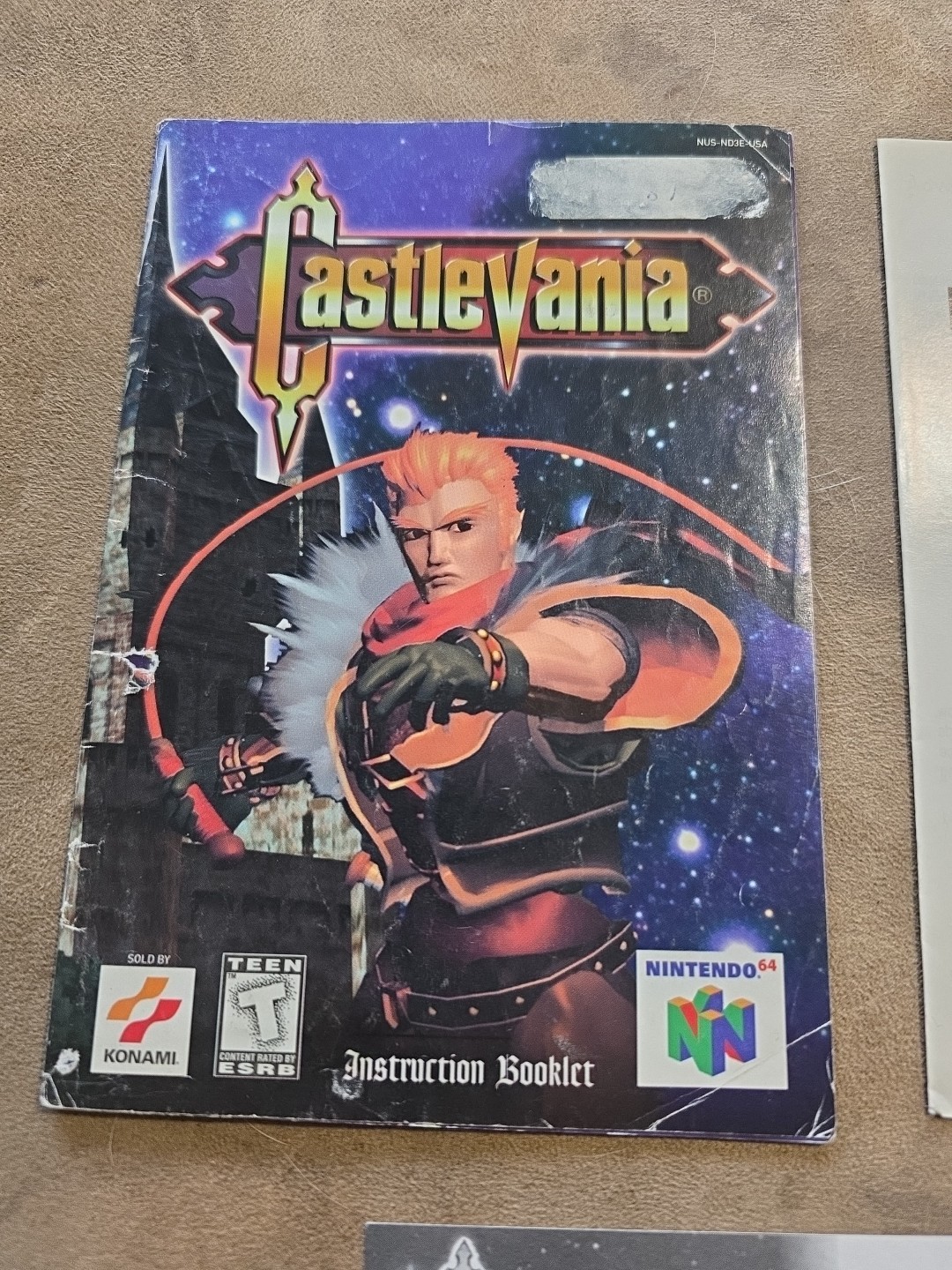 Castlevania 64 Nintendo 64 N64 Manual, Registration Card & Insert No Game