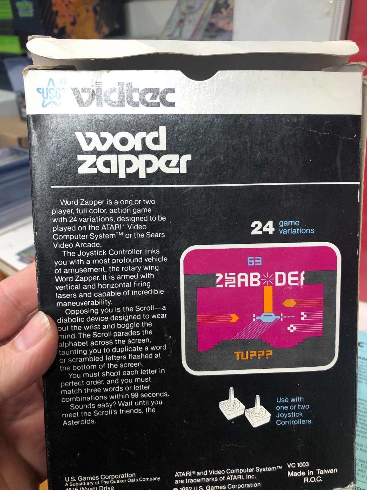 Word Zapper Atari 2600 7800 Vintage Complete Game Manual Works