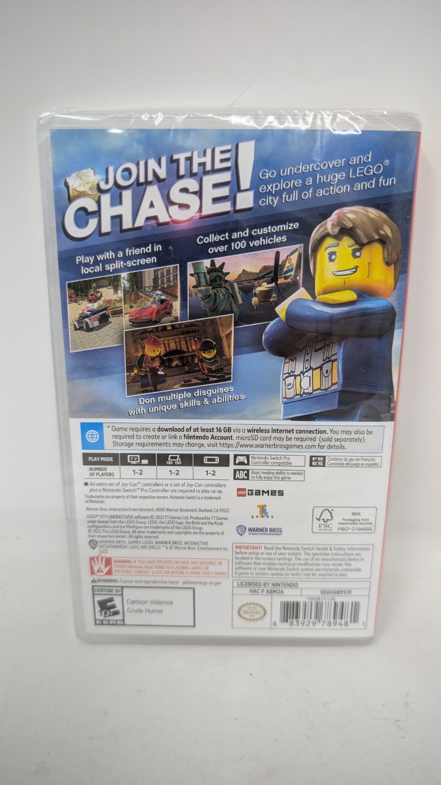 Lego City Undercover Nintendo Switch Sealed Case DOWNLOAD VERSION (No Game Card)