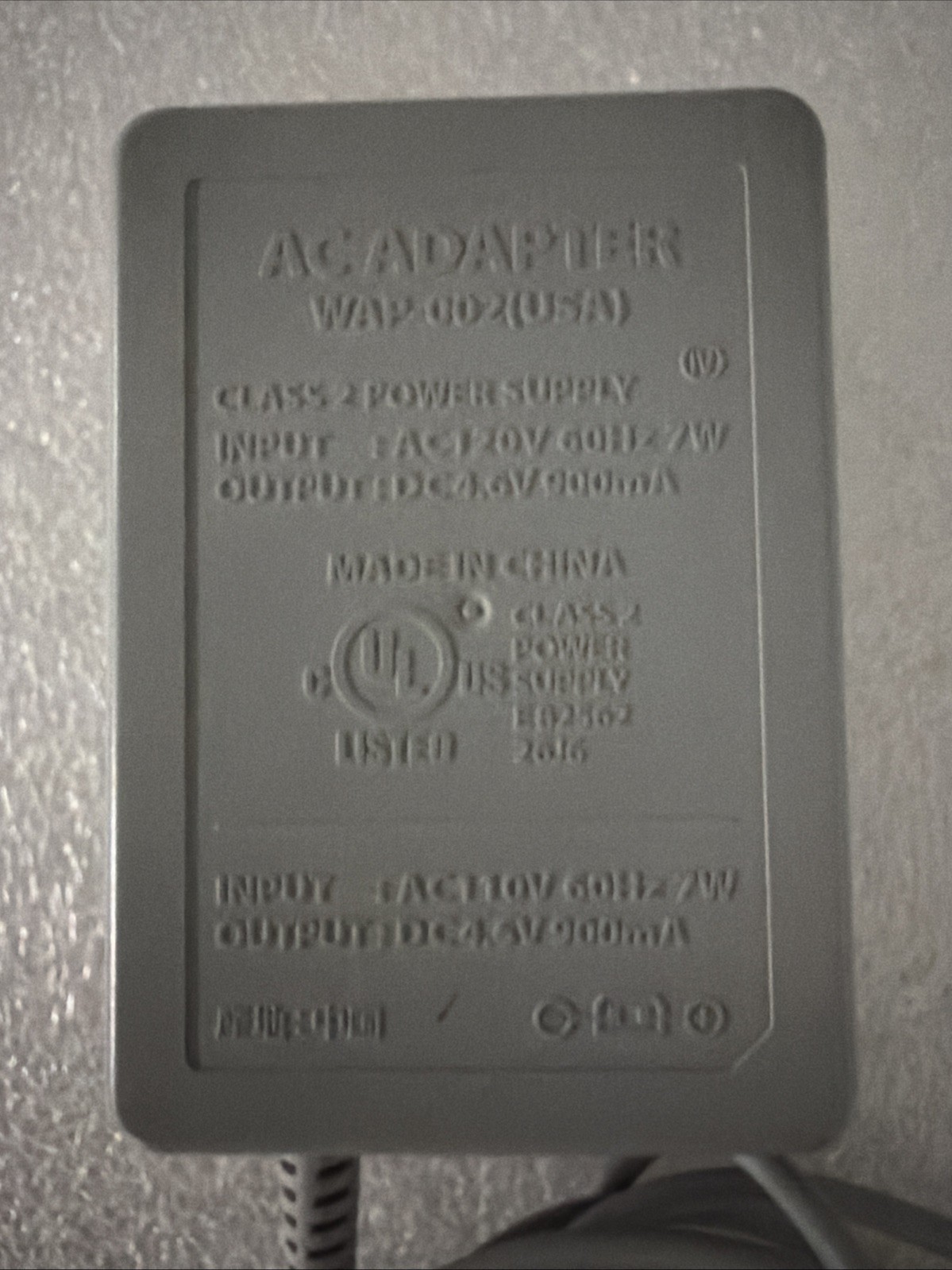 Nintendo 3DS AC Adapter Authentic Official OEM (WAP-002 USA) DSi/DSi/3DS/XL