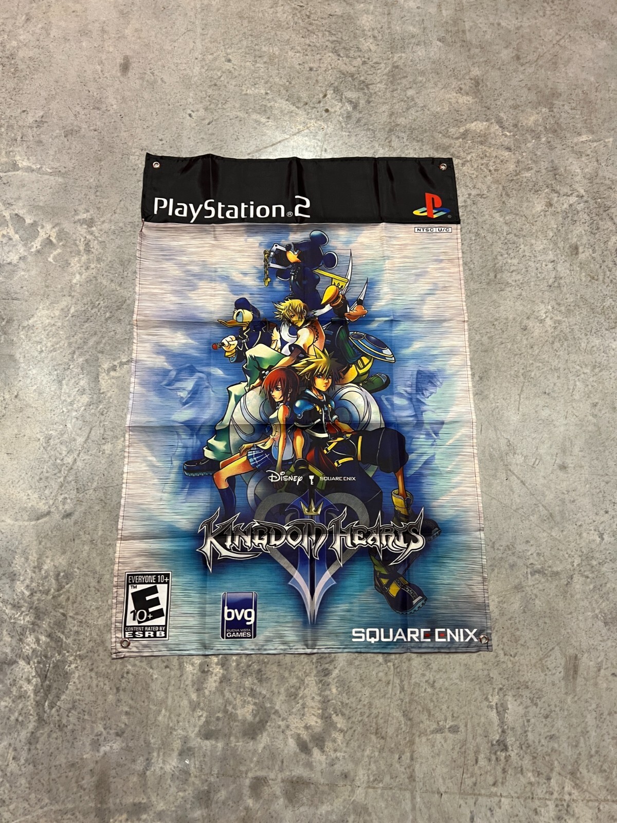 Kingdom Hearts 2 PS2 Custom Wall Flag Banner Tapestry 2 x 3 Ft, Playstation 2