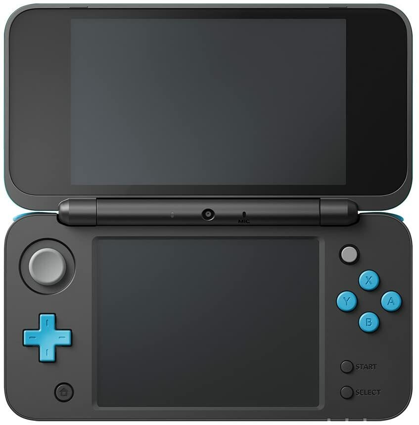 USED Japanese New Nintendo 2DS XL LL BLACK TURQUOISE BLUE with all items JAN-001
