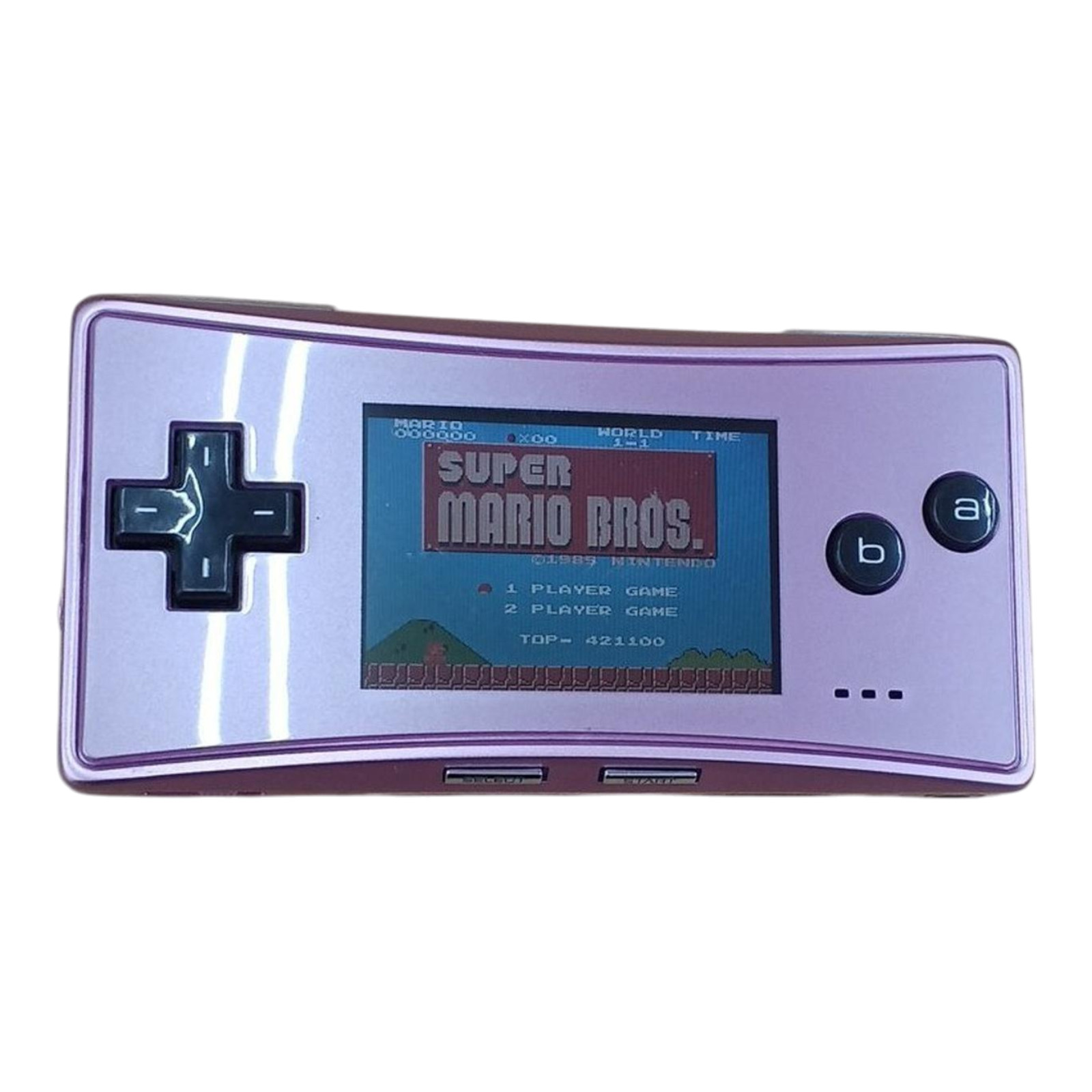 Nintendo Game Boy Micro OXY-001 Handheld Console Purple w / charger Tested Japan