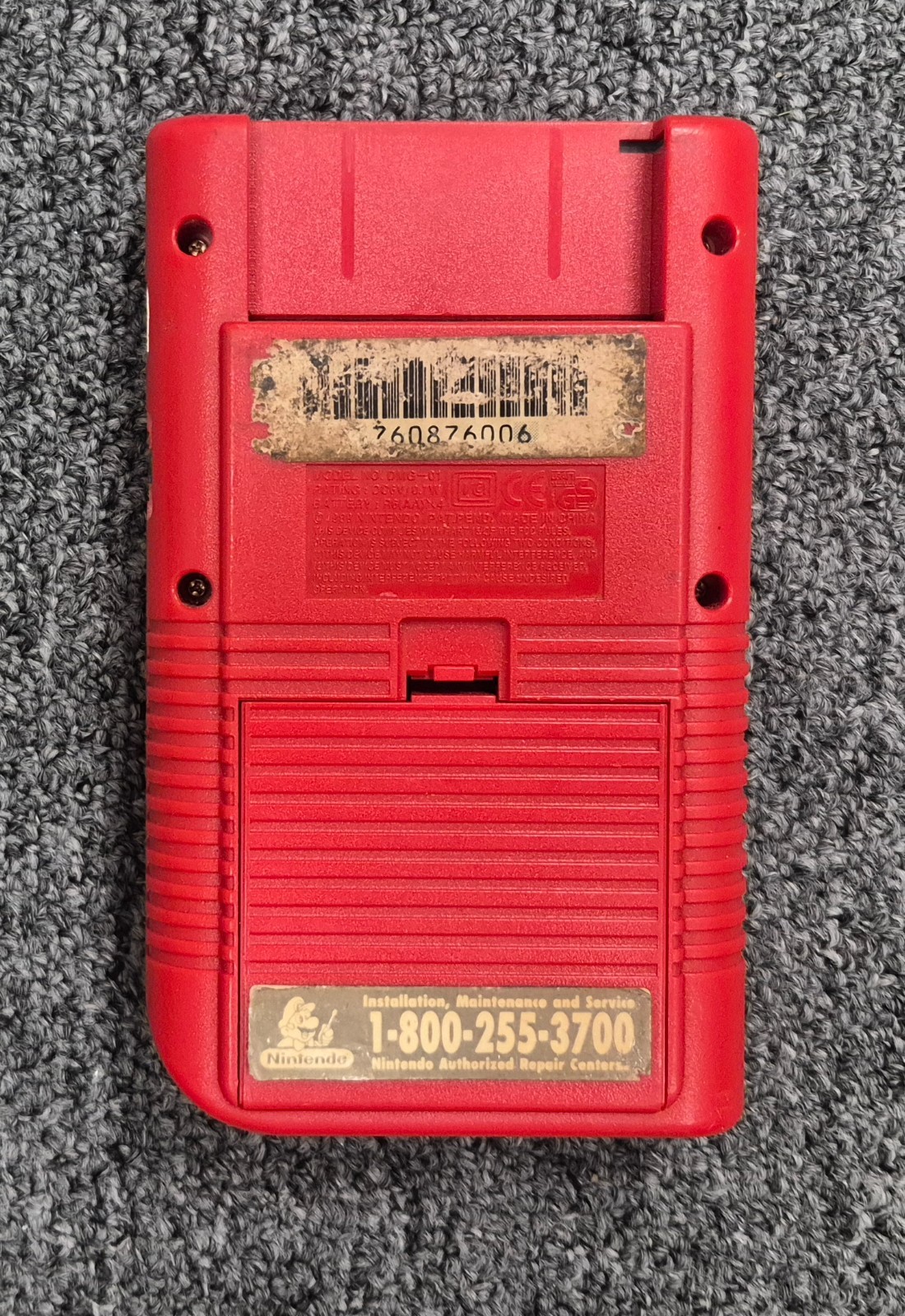 Nintendo Game Boy Play It Loud Red Handheld System Original GB