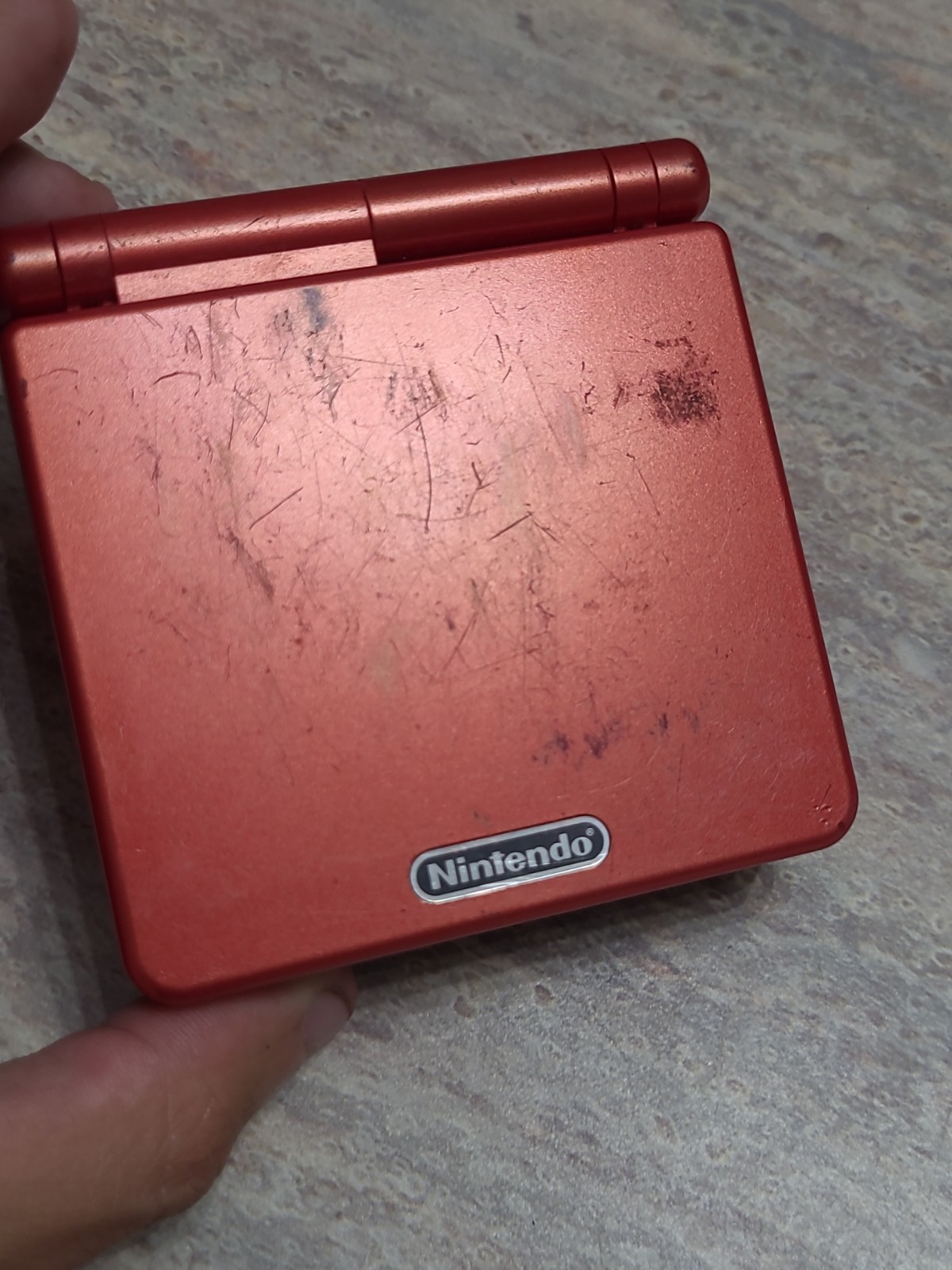 Nintendo Game Boy Advance SP Handheld Red AGS-001 Works Great **READ**