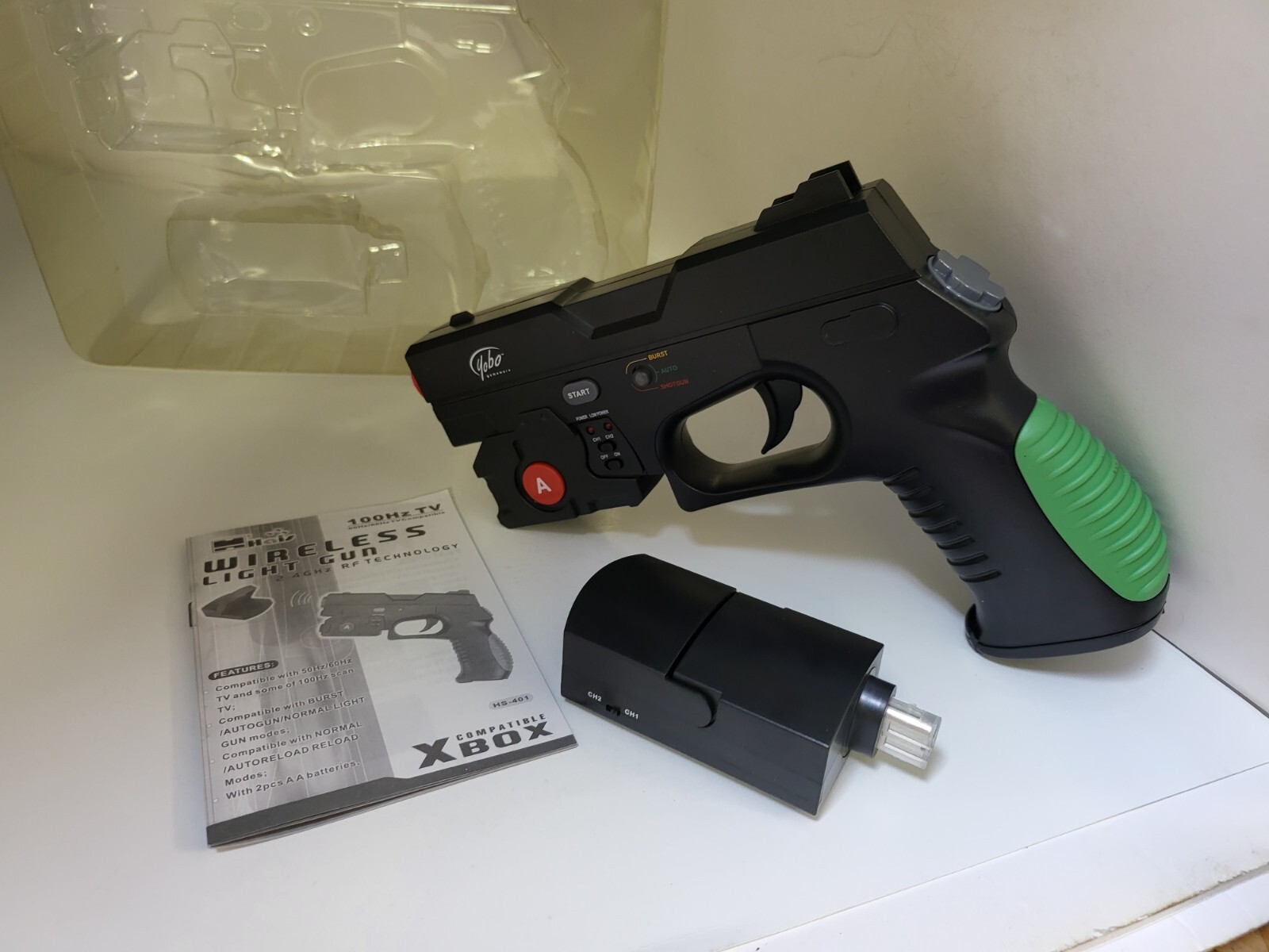WIRELESS Light Gun Shotgun Auto Reload for Original XBOX FOR CRT TUBE TYPE TV
