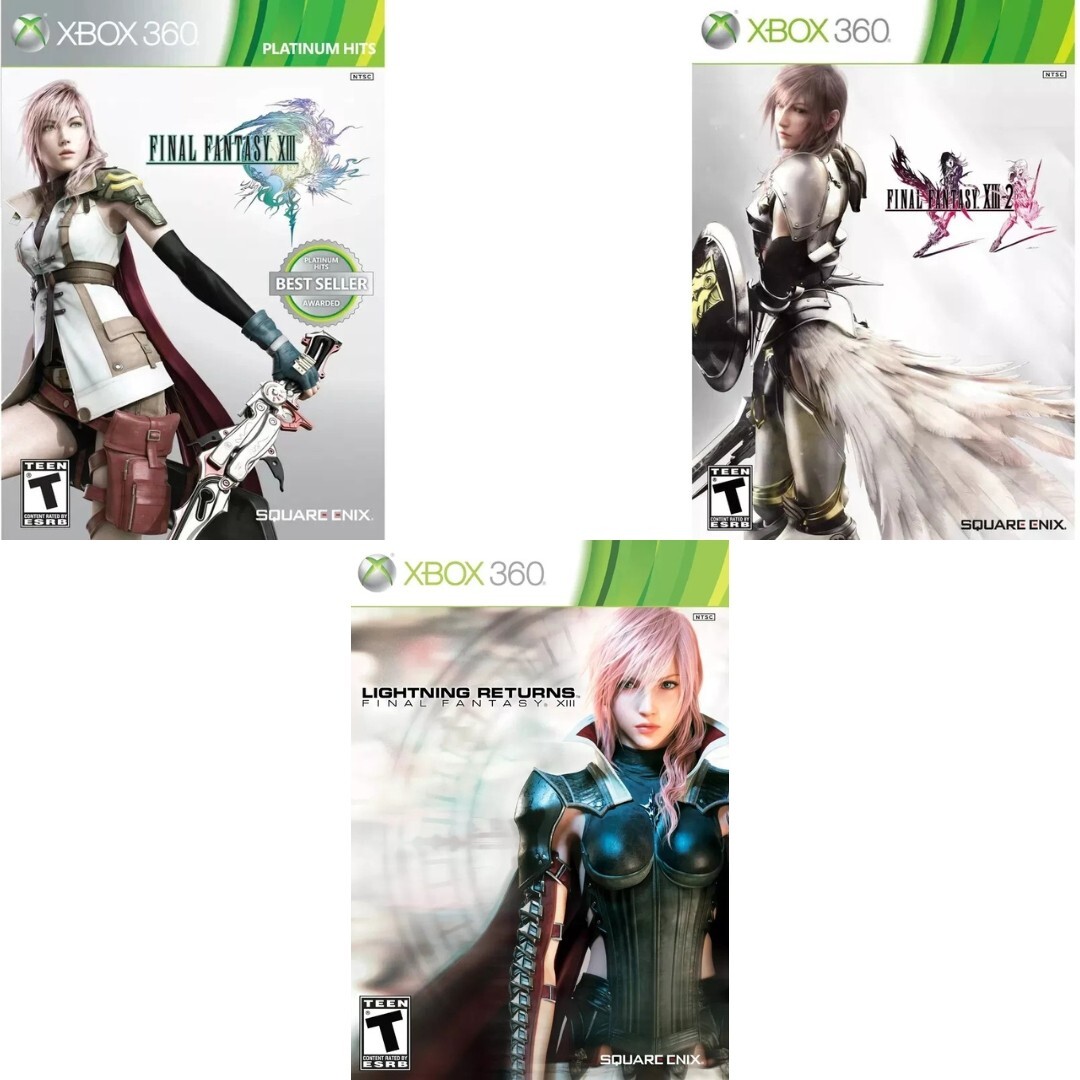 Final Fantasy XIII (Platinum) + XIII-2 + Lightning Returns: XIII Xbox 360 New