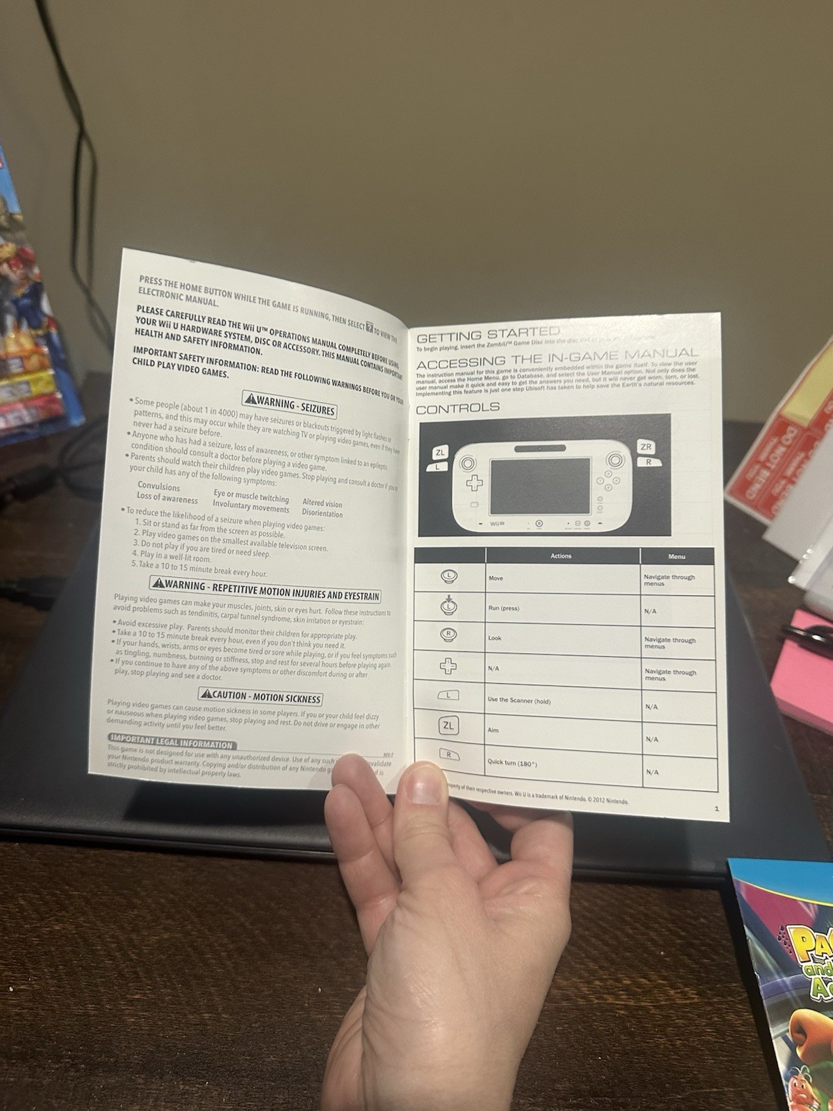 Nintendo WiiU Wii U Manual Only ZombiU