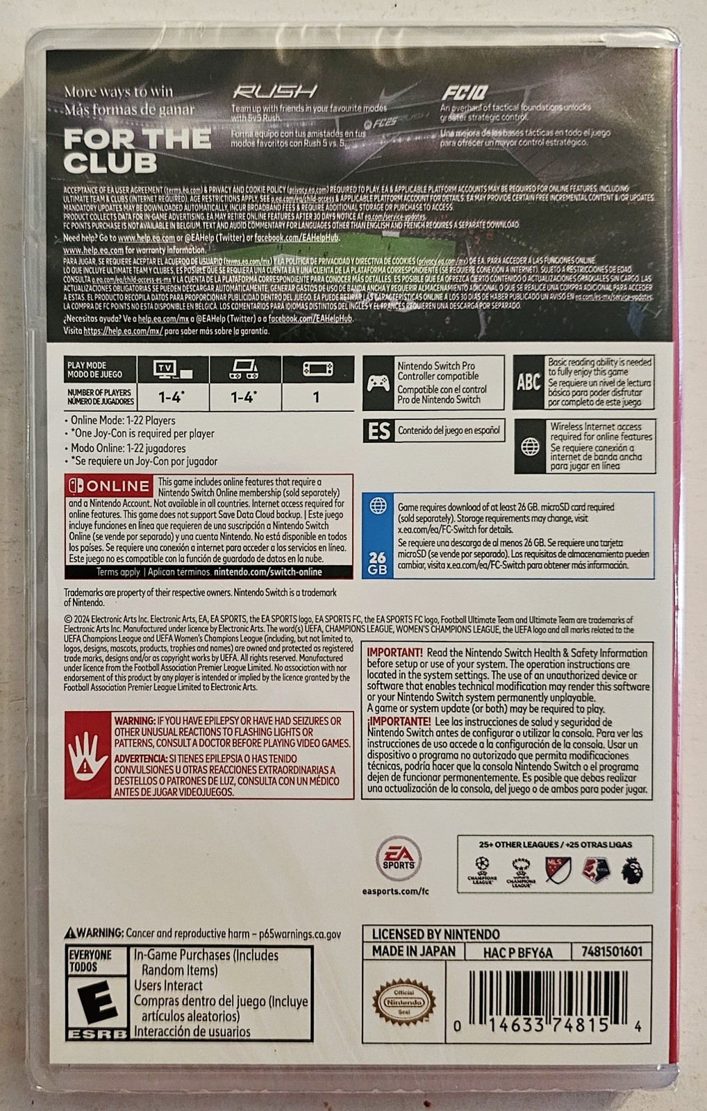 EA SPORTS FC 25 NINTENDO SWITCH BRAND NEW FAST SHIPPING