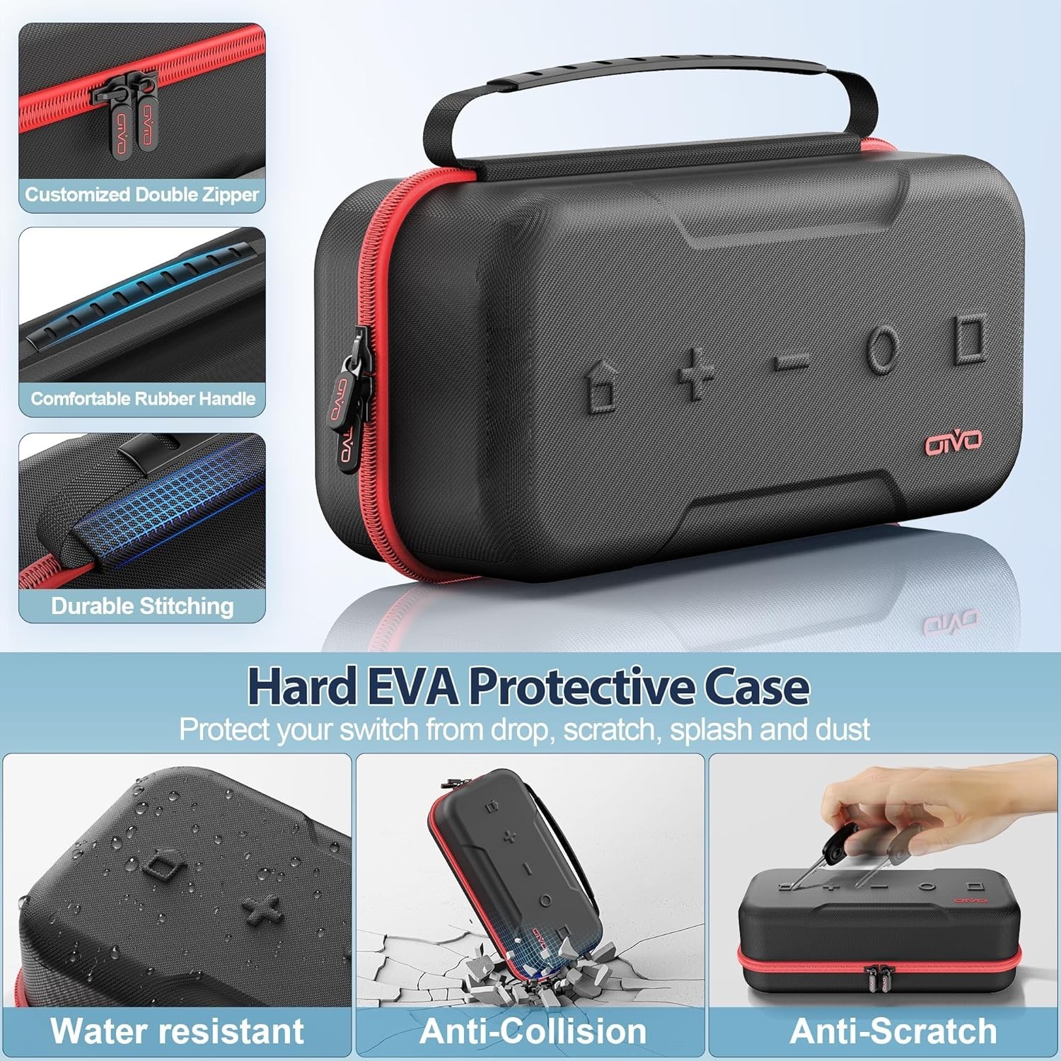 Switch Carrying Case Compatible with Nintendo OLED, Portable Switch Travel C…