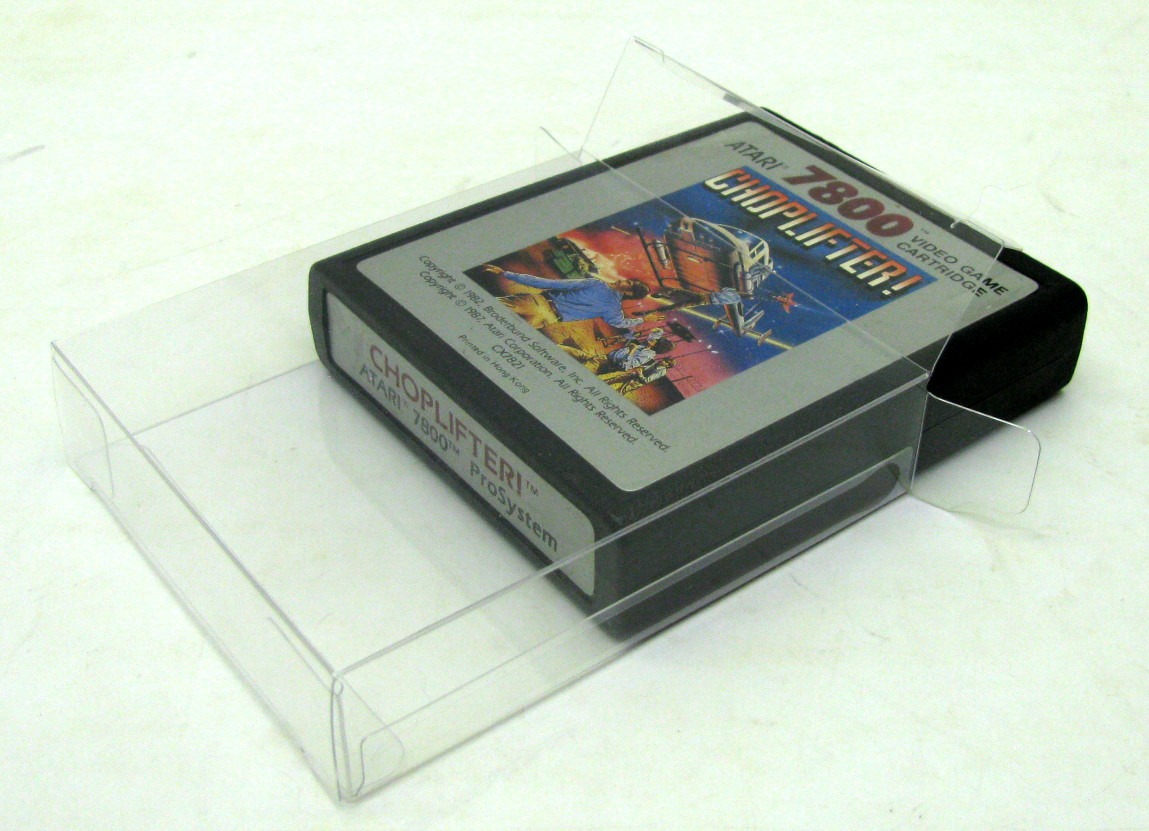 25x CLEAR PLASTIC PROTECTIVE BOX SLEEVE FOR ATARI 7800 GAME CARTRIDGES