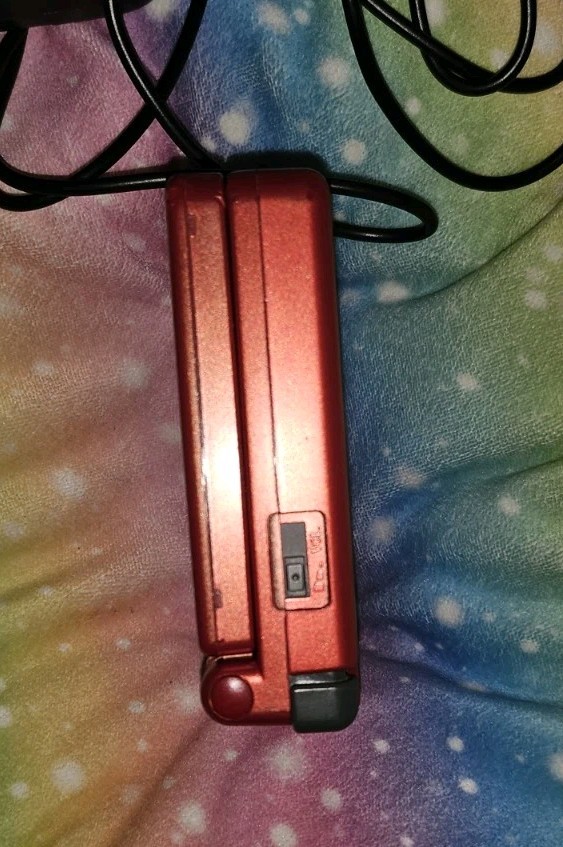 Nintendo Game Boy Advance SP with Charger & 1 Game Warioland 4- Tested Flame Red