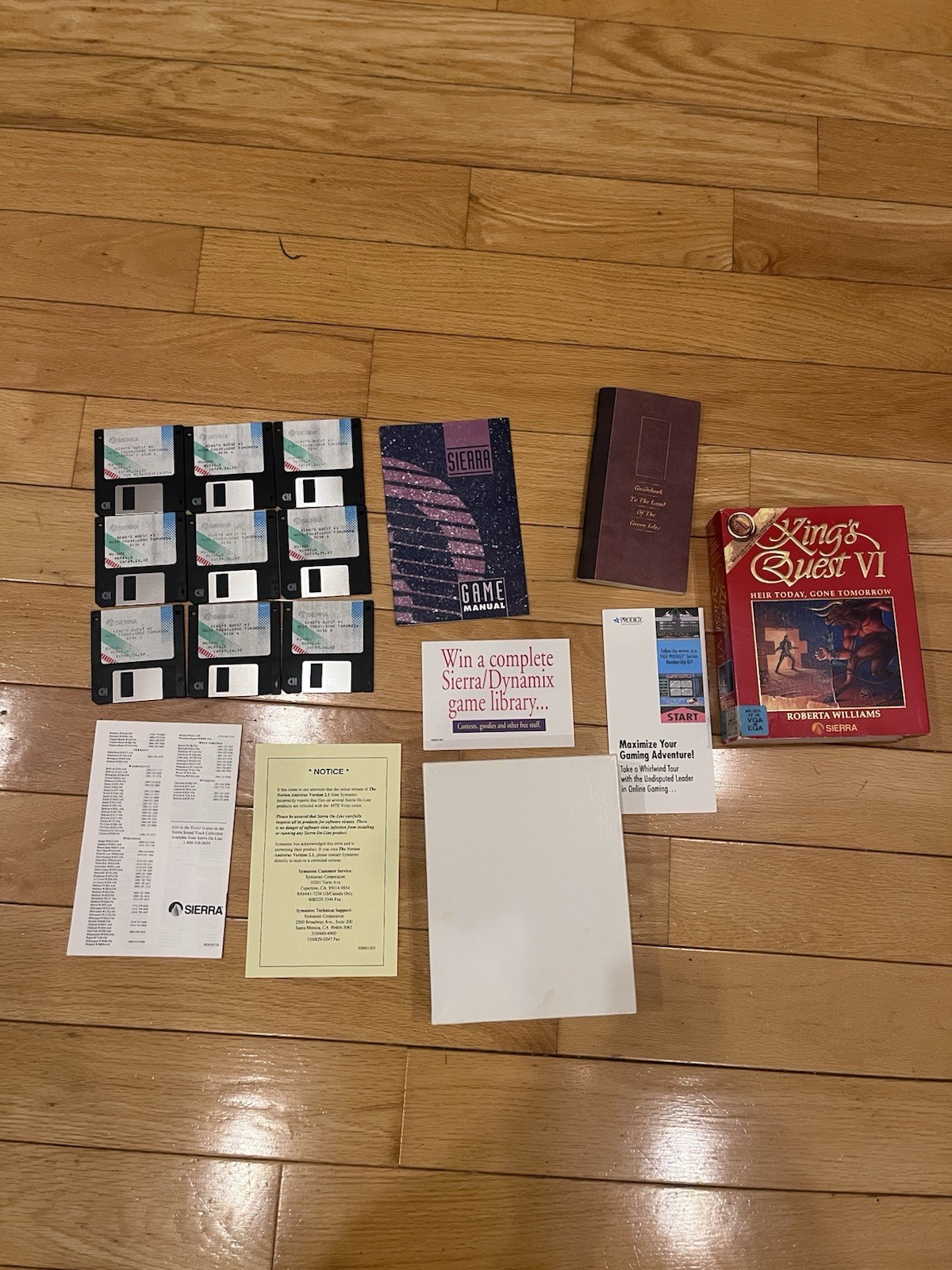 King’s Quest VI: Heir today, gone tomorrow 3.5″ MS-DOS PC Game Rare Red Version