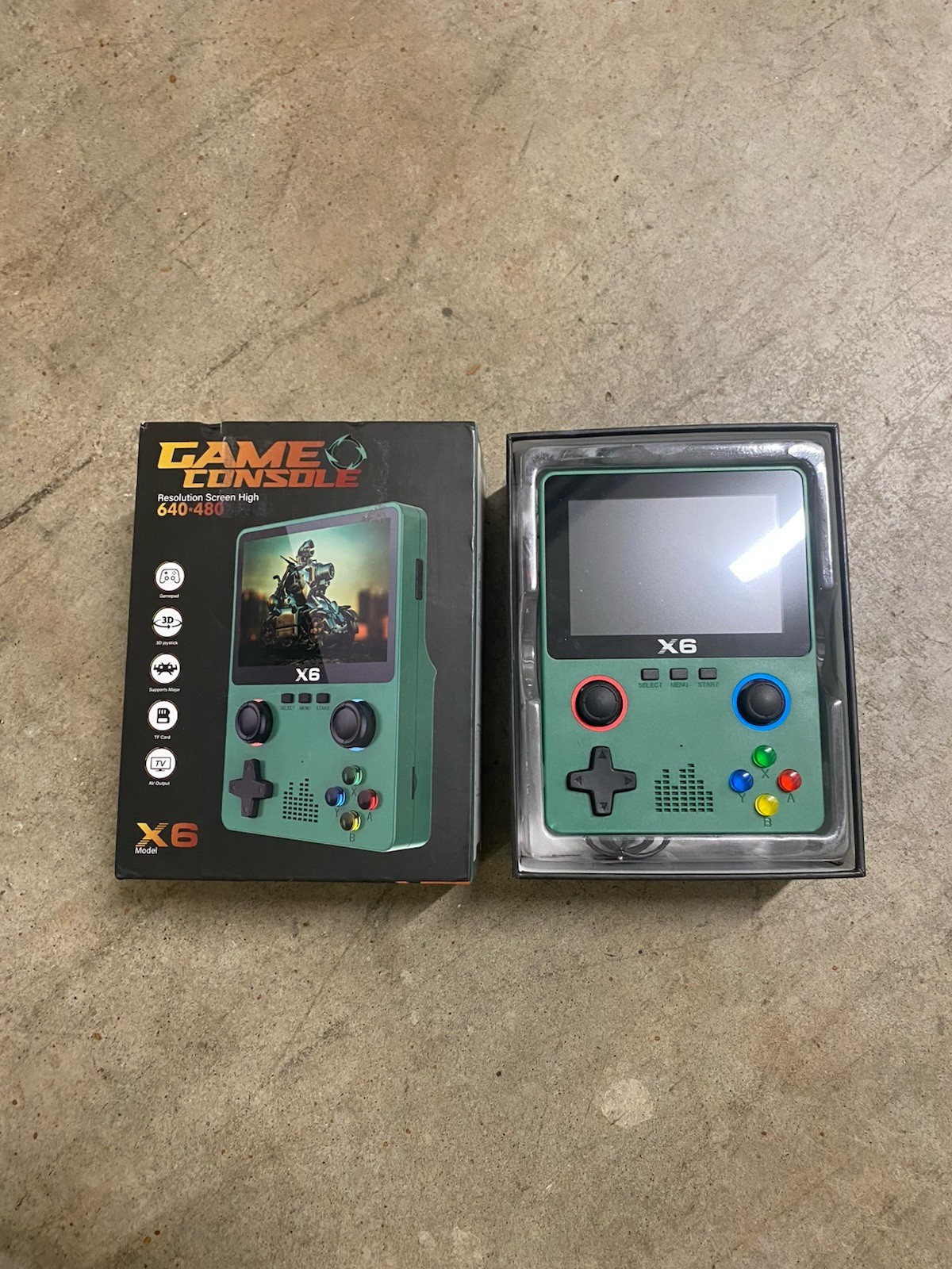 X6 Handheld Retro Game Console Portable Gaming System 8GB w/ Box & Charger