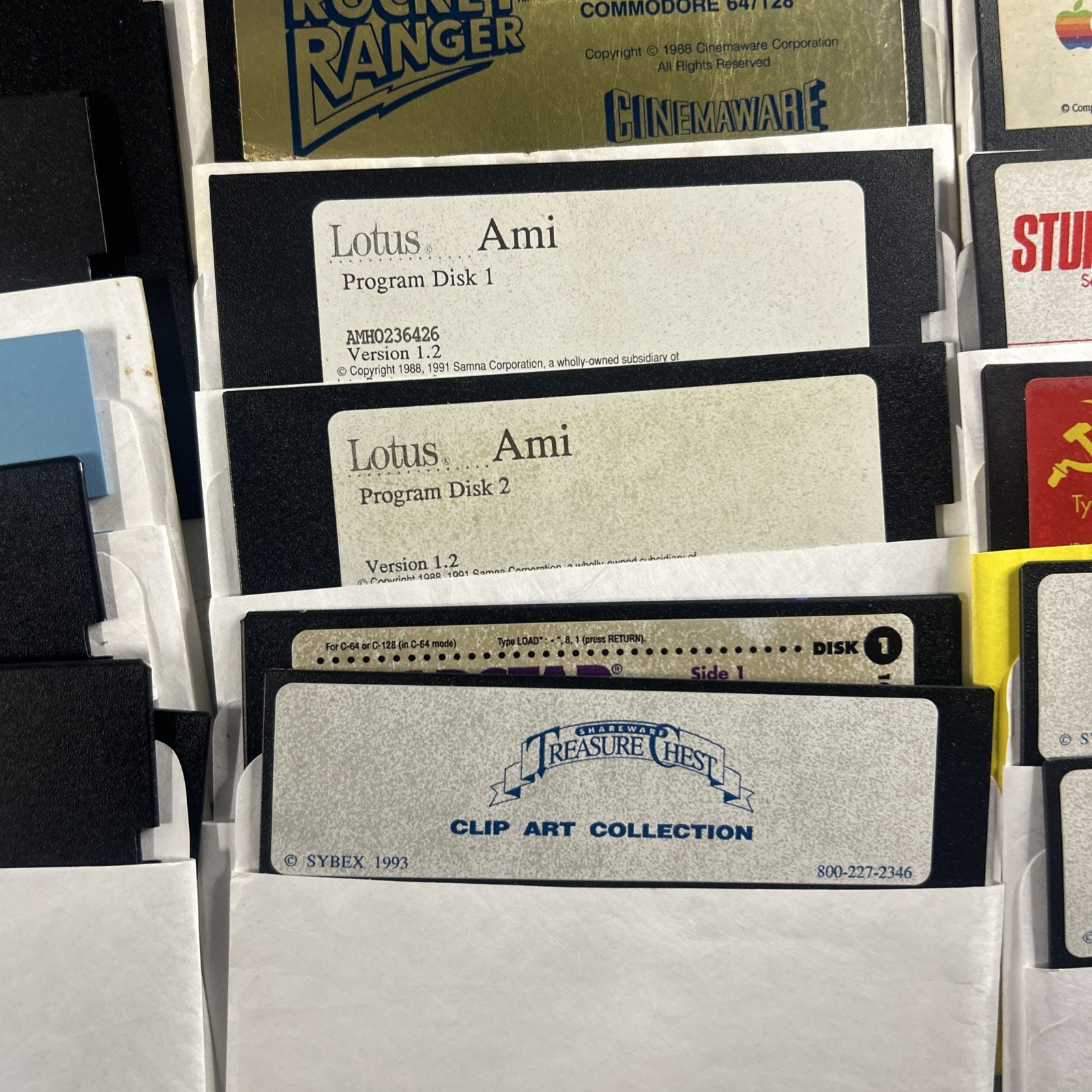 Commodore 64 Floppy Disks With Games Selling As Is for Blank Disk LOT Of 66