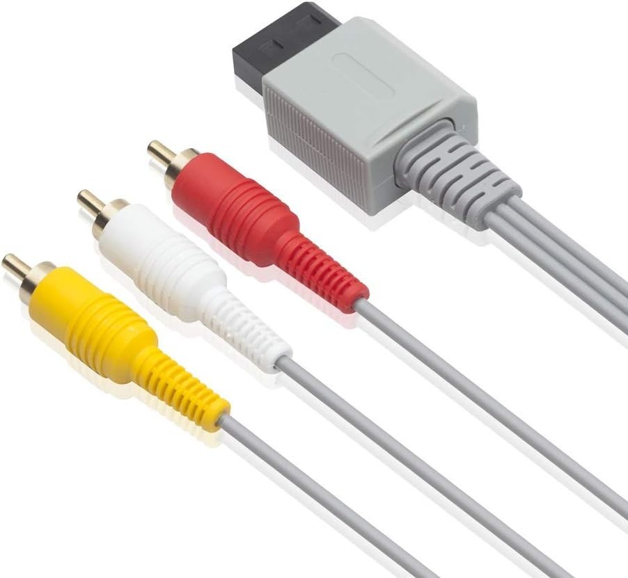 Versatile 6FT AV Cable for Wii/Wii U – Connects to TV and Monitors Easily