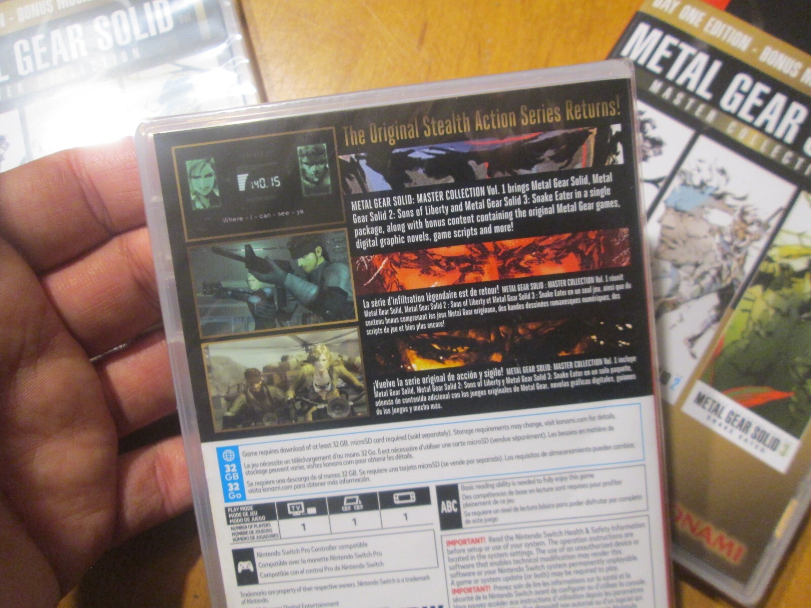 Metal Gear Solid Master Collection VOL 1 NINTENDO SWITCH TRILOGY 1 2 & 3 DAY ONE