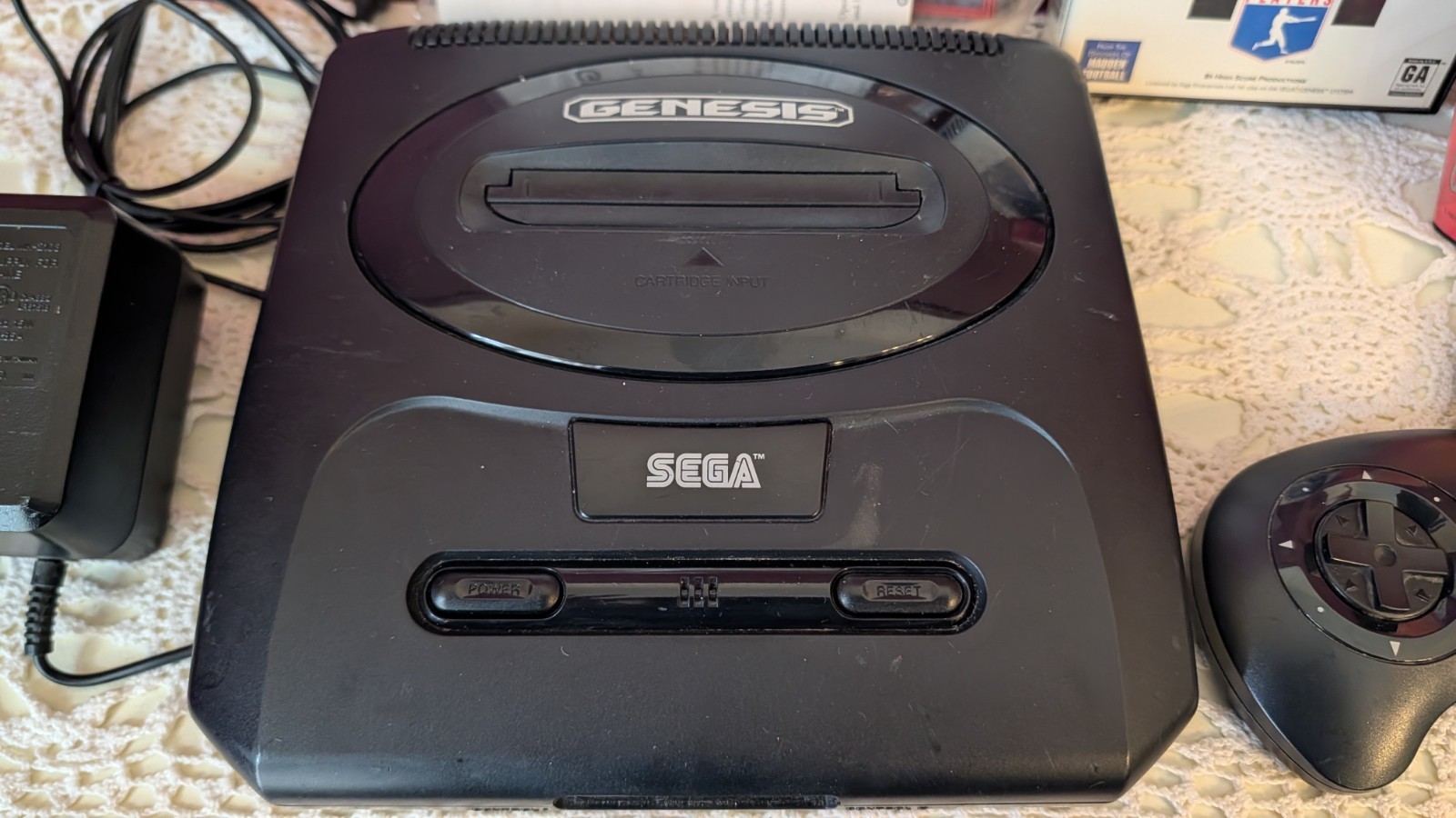 Sega Genesis 2 Console Controllers games Lion King Baseball MK-1631 Tested No AV