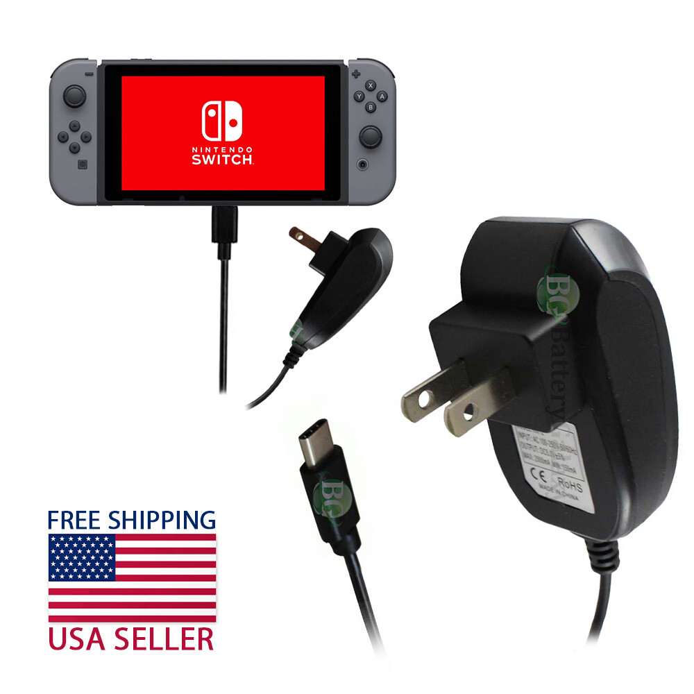 For Nintendo Switch AC Power Supply Adapter Home Wall Travel Charger Cable 1.0A