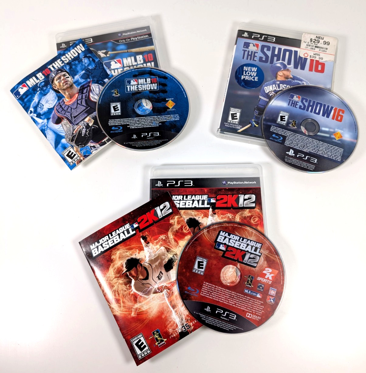 MLB 10 The Show, MLB The Show 16, Major League Baseball 2k12 – PS3 PlayStation 3
