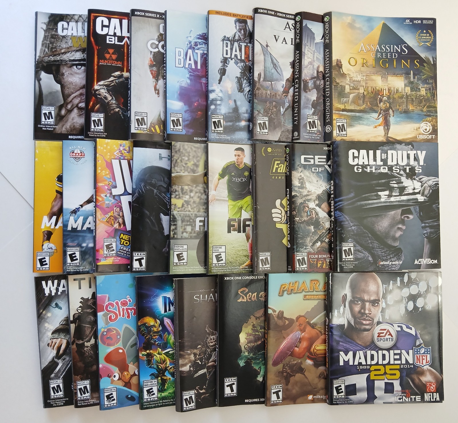 XBOX ONE Cover Art Inserts (Box Art) ONLY – You Pick/Choose