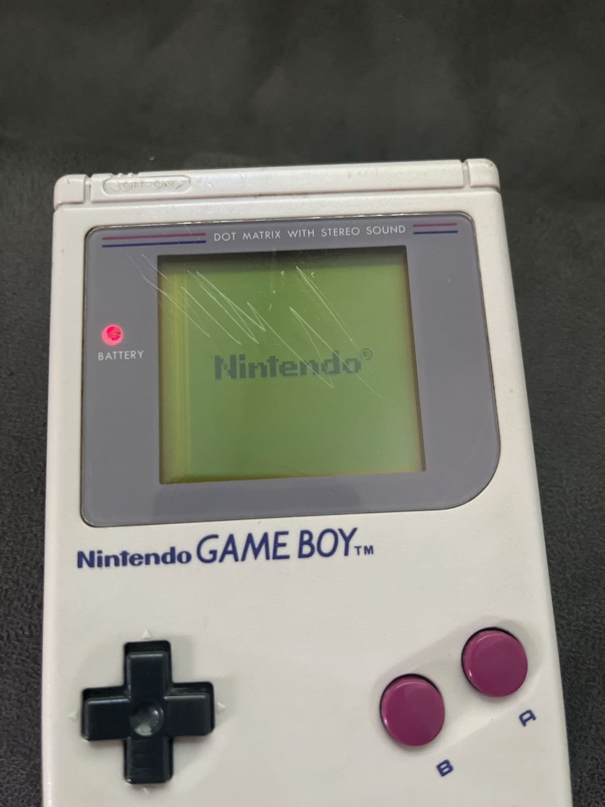 Authentic Original Nintendo Game Boy DMG-01 Console Handheld Works! With Game.