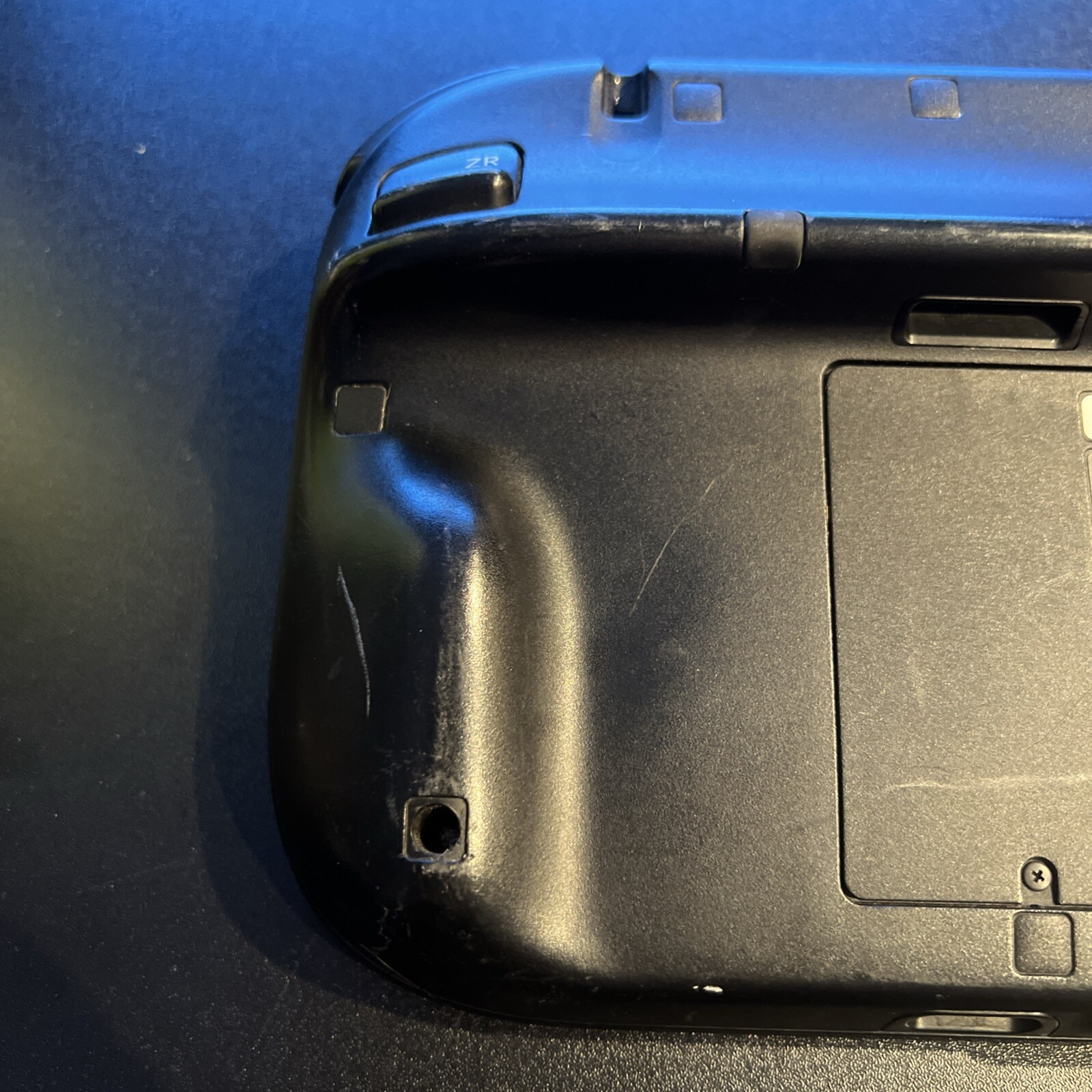 Nintendo Wii U Black Gamepad – Cracked Screen WUP-010 USA – For Parts Repair