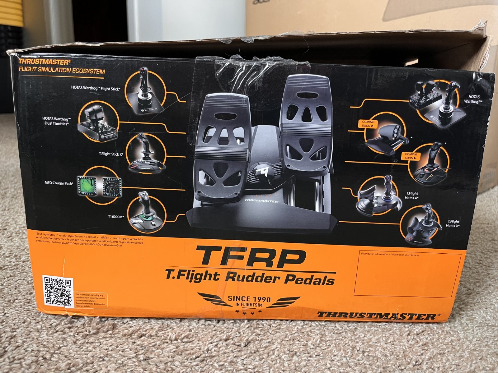 Thrustmaster TFRP Precision Flight Sim Rudder Pedals – Black