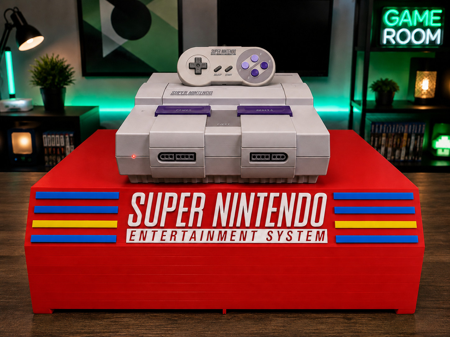 SNES Cartridge Holder for 18 Games Cartridges | Personalized Colors