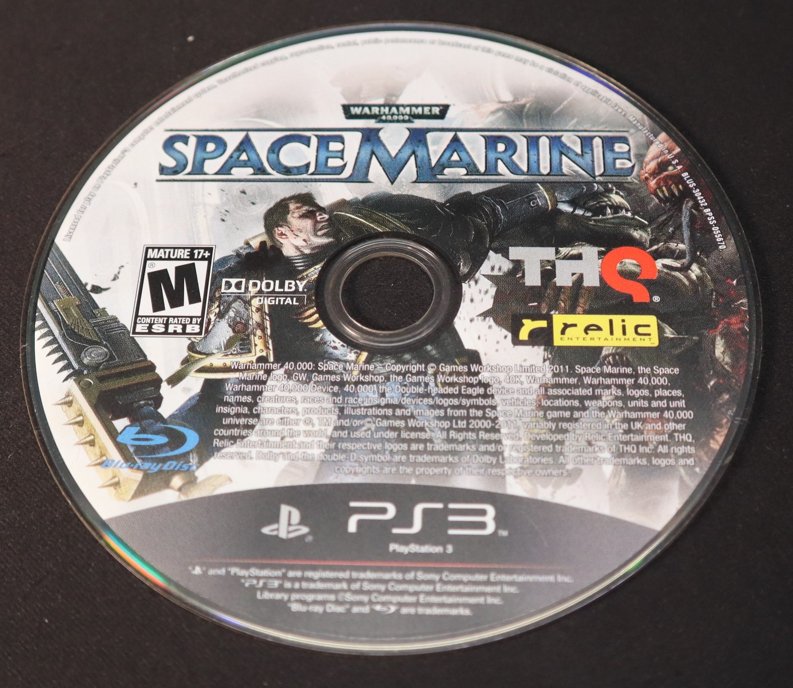 Warhammer 40000: Space Marine Sony PlayStation 3 PS3 Complete CIB Tested