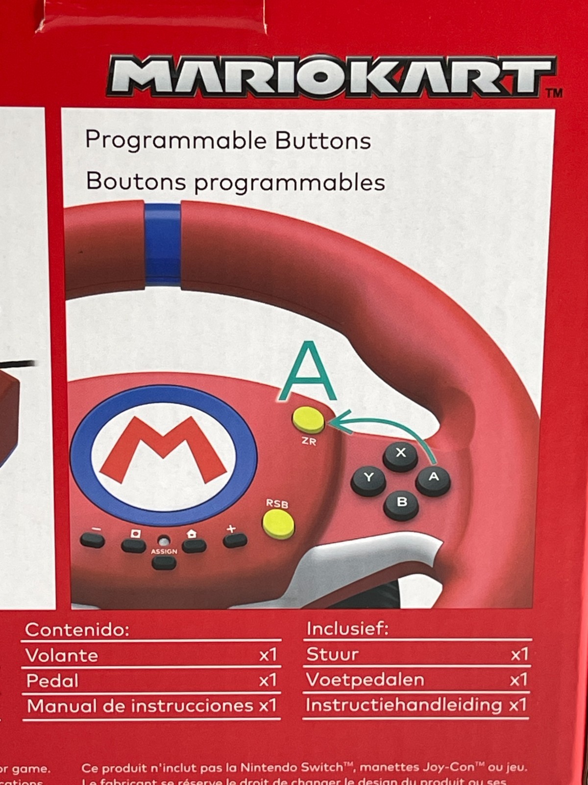 Hori NSW-204U Mario Kart Racing Wheel Pro Mini For Nintendo Switch