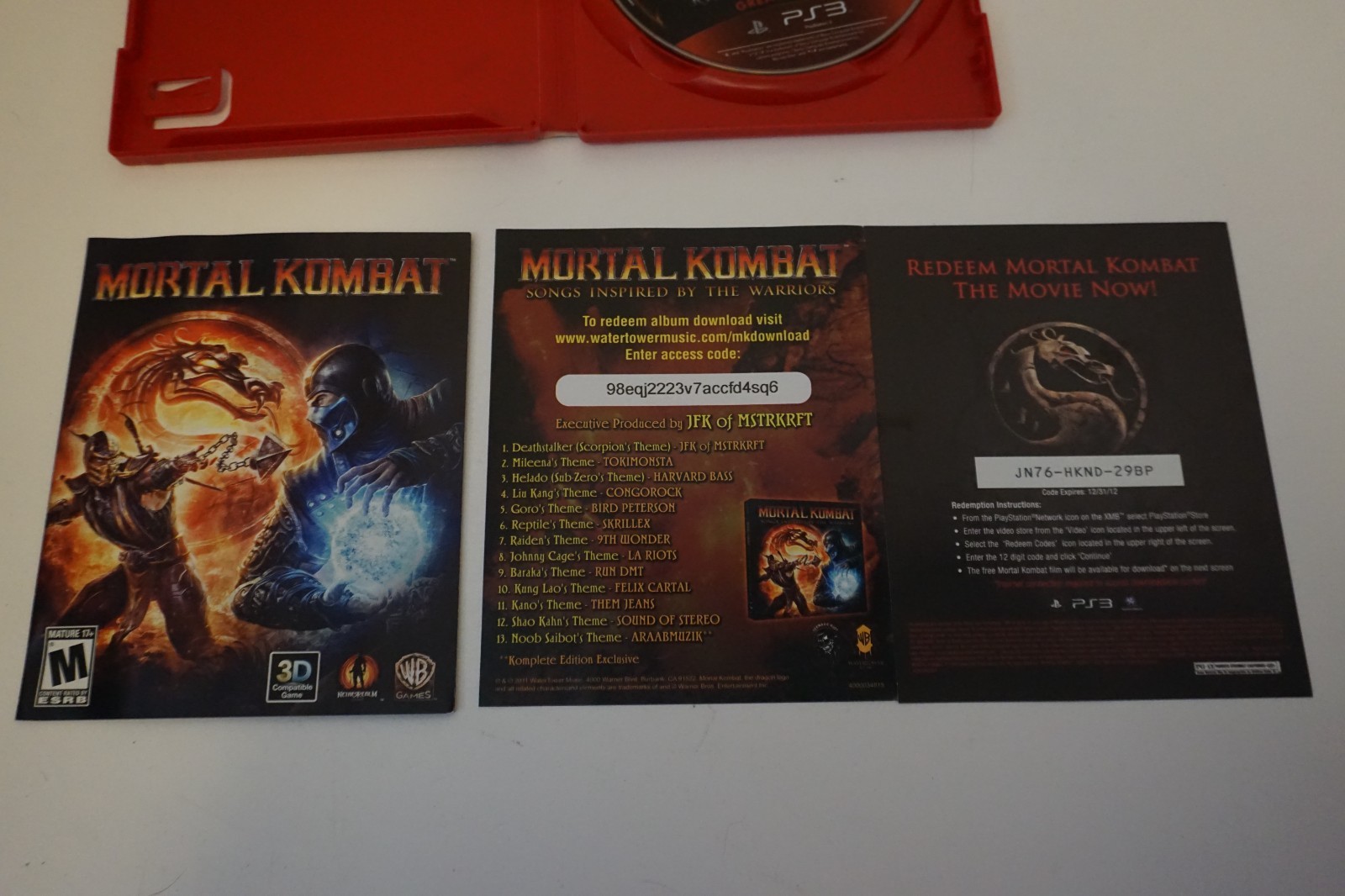 PS3 Mortal Kombat Komplete Edition Greatest Hits with Manual
