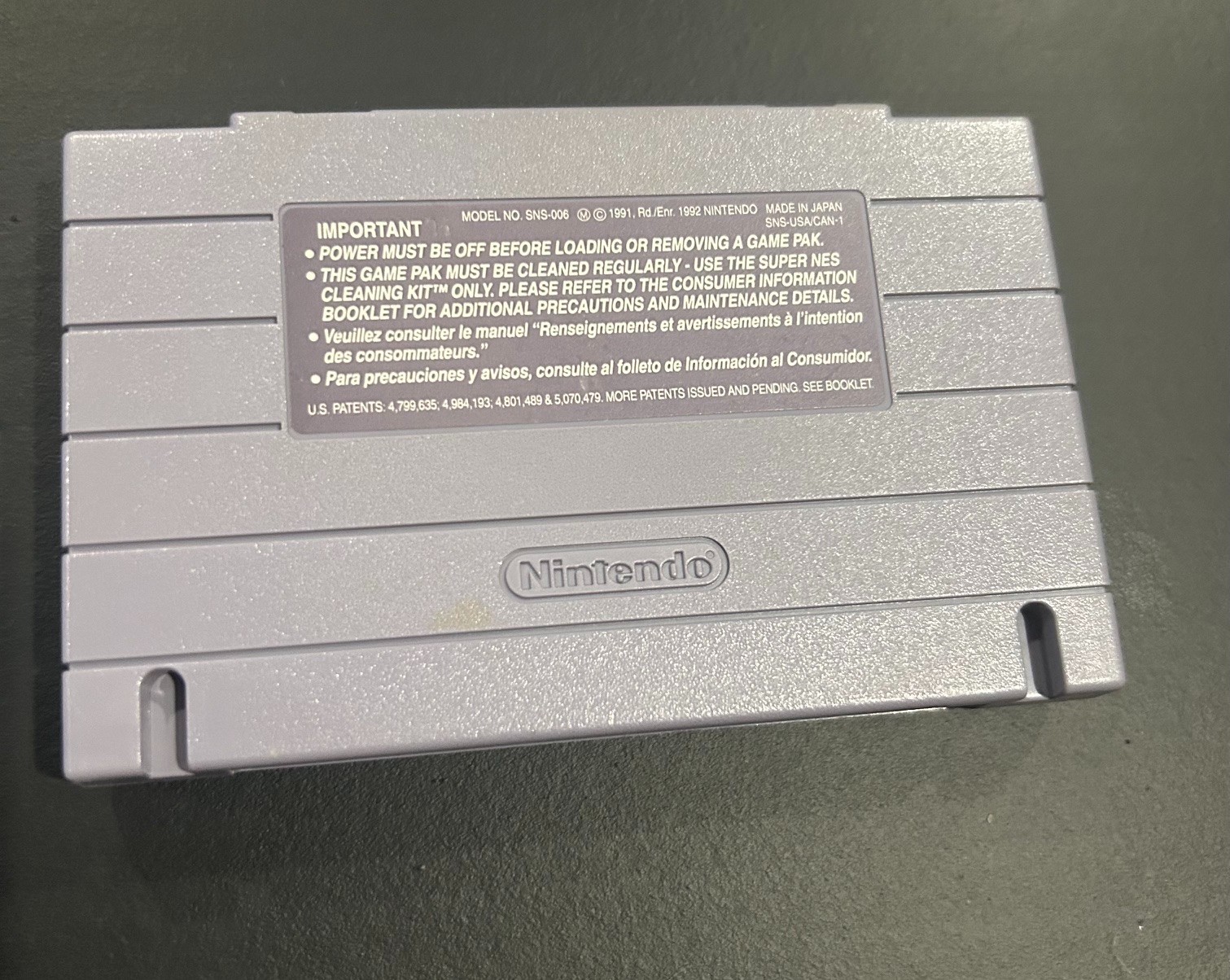 Disney’s Aladdin Super Nintendo SNES Capcom Game Cartridge Authentic