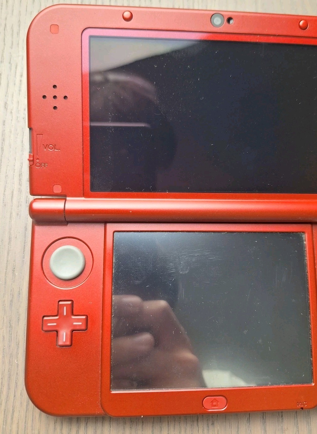 New Nintendo 3DS XL Metallic Red Charger + 32GB SD Card | Region Free BOTTOM IPS
