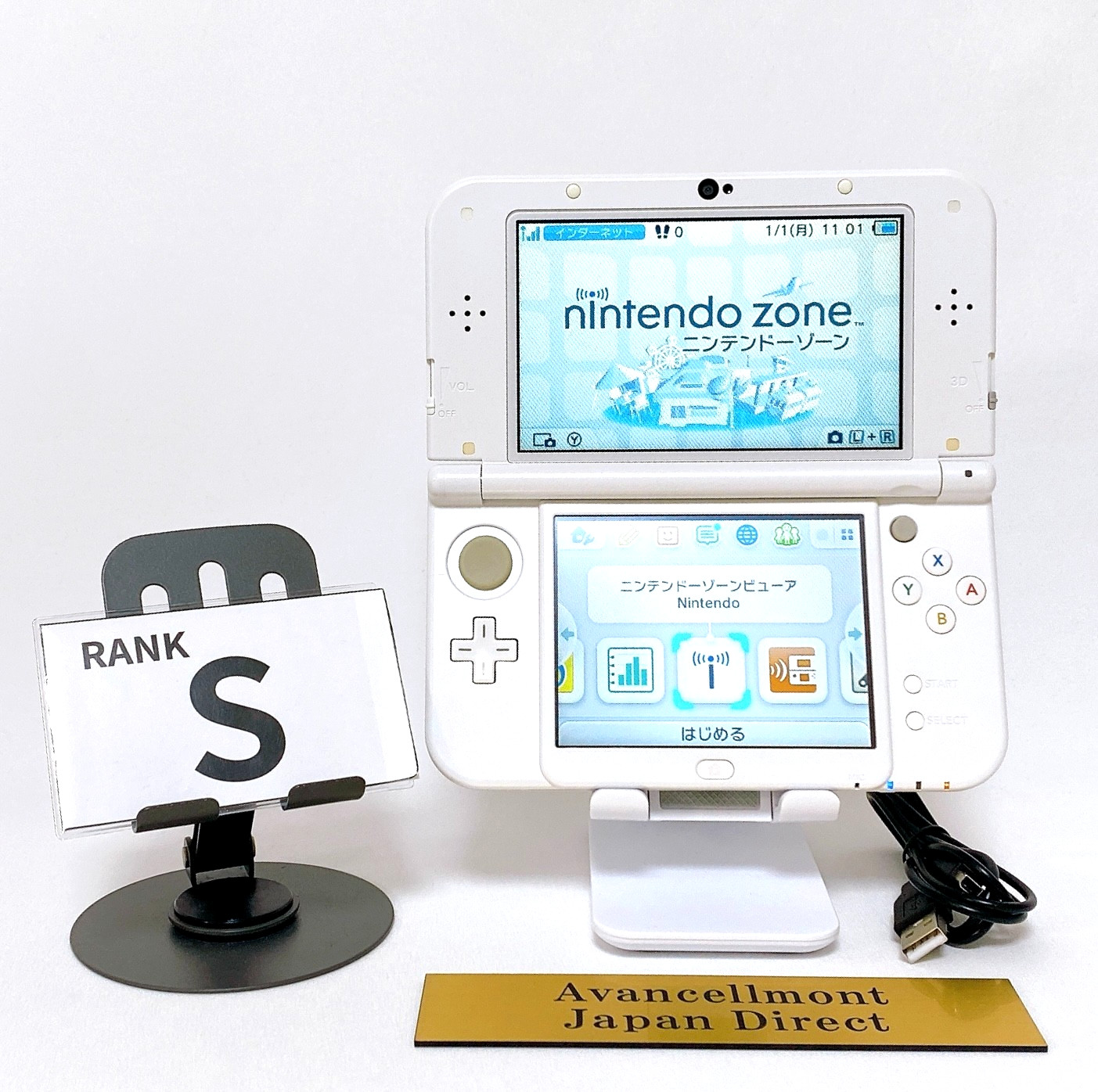 【Dual IPS】 New Nintendo 3DS XL LL Pearl White Stylus Japan Tested Working Rank S