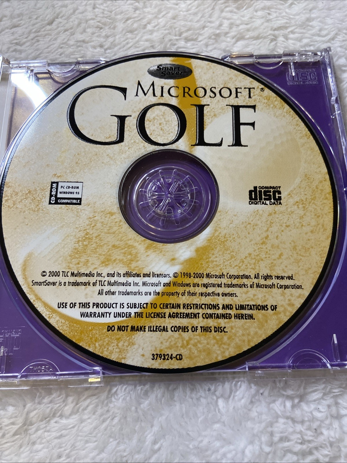 Microsoft Golf for Windows 95 PC CD ROM 2000 VTG Sports Computer Game Clubs