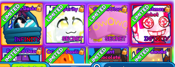 Bubble Gum Simulator Infinity (BGSI) SECRET PETS